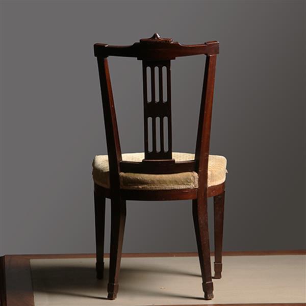 Grote foto 16 antieke eetkamerstoelen mahonie hollands louis seize stijl incl nieuwe bekleding naar wens no.33 antiek en kunst stoelen en banken