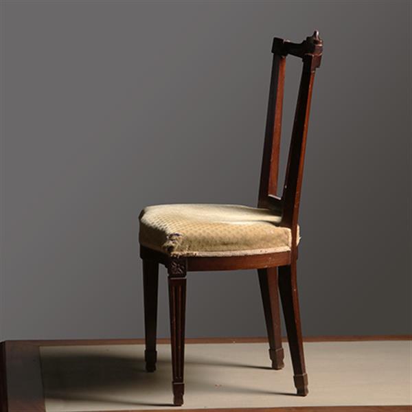 Grote foto 16 antieke eetkamerstoelen mahonie hollands louis seize stijl incl nieuwe bekleding naar wens no.33 antiek en kunst stoelen en banken