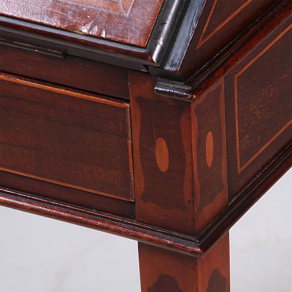 Grote foto damessecretaire met vitrine en rijk ingelegde schrijfklep no.331505 antiek en kunst overige in antiek gebruiksvoorwerpen