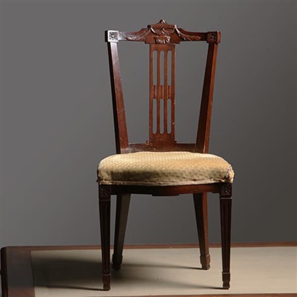 Grote foto 16 antieke eetkamerstoelen mahonie hollands louis seize stijl incl nieuwe bekleding naar wens no.33 antiek en kunst stoelen en banken