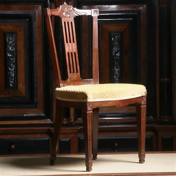 Grote foto 16 antieke eetkamerstoelen mahonie hollands louis seize stijl incl nieuwe bekleding naar wens no.33 antiek en kunst stoelen en banken