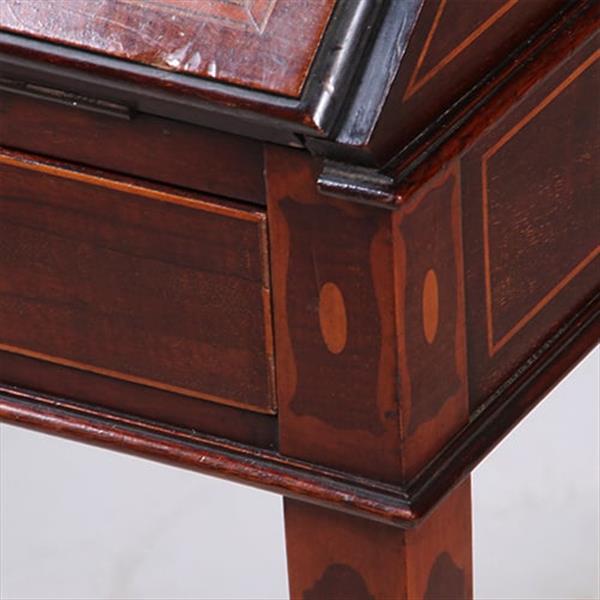 Grote foto damessecretaire met vitrine en rijk ingelegde schrijfklep no.331505 antiek en kunst overige in antiek gebruiksvoorwerpen
