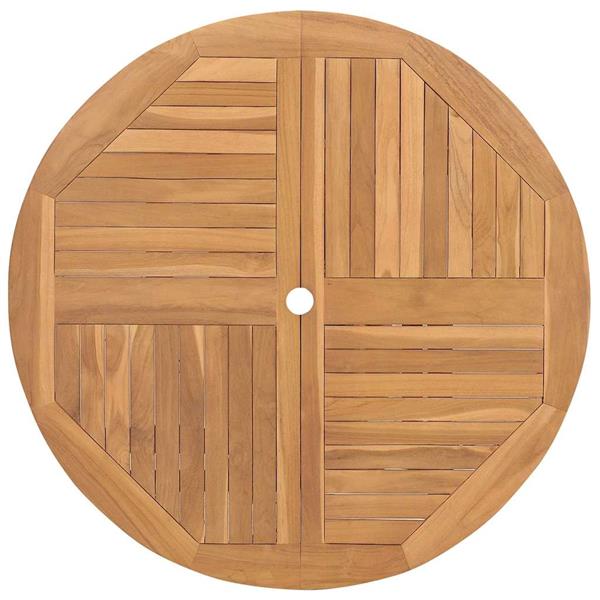 Grote foto vidaxl tuin eetset 5 pcs bruin massief teakhout tuin en terras tuinmeubelen