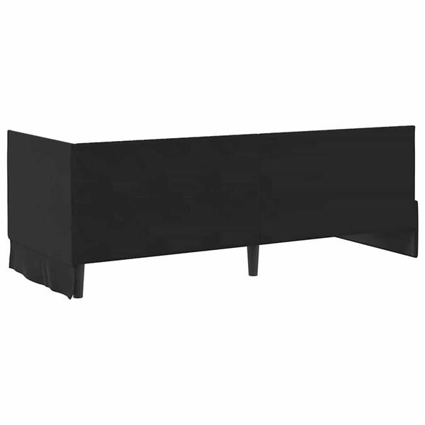 Grote foto vidaxl hoekbedframe met hoofdeinde zwart 80 x 200 cm fluweel antiek en kunst stoelen en banken