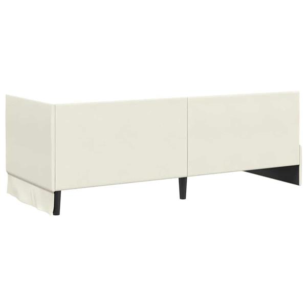 Grote foto vidaxl hoekbedframe met hoofdeinde cr me 80 x 200 cm fluweel antiek en kunst stoelen en banken