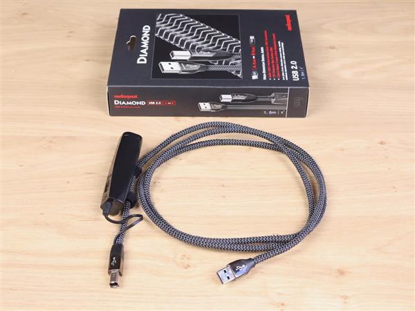 Grote foto audioquest diamond silver highend audio usb cable type a to b 1 5 metre audio tv en foto onderdelen en accessoires