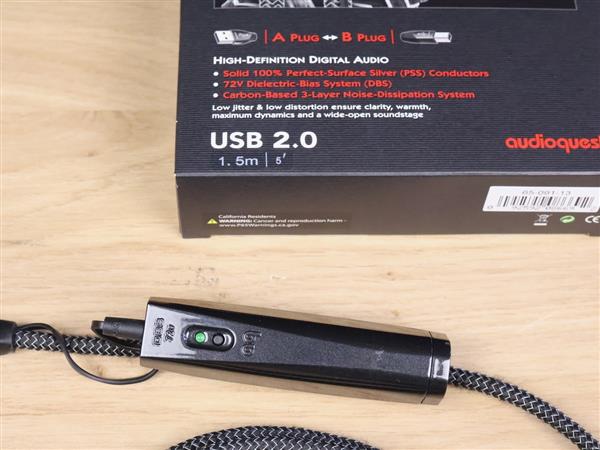 Grote foto audioquest diamond silver highend audio usb cable type a to b 1 5 metre audio tv en foto onderdelen en accessoires