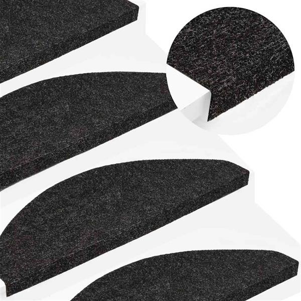 Grote foto vidaxl trapmatten zelfklevend 15 st 56x17x3 cm zwart huis en inrichting overige huis en inrichting