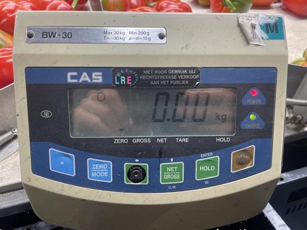 Grote foto aweta gmb4 12 1 paprikasorteermachine met opvoerband en weegschalen agrarisch tuinbouw
