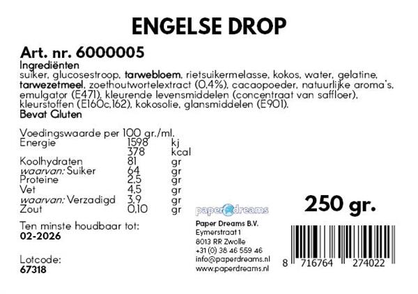 Grote foto engelse drop snoep 250gr verzamelen overige verzamelingen