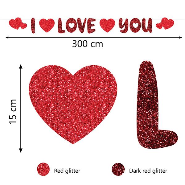 Grote foto i love you slinger 300 cm verzamelen overige verzamelingen