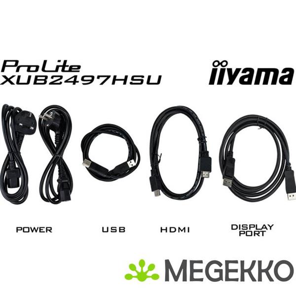 Grote foto iiyama prolite xub2497hsu w2 24 full hd 100hz ips monitor computers en software overige computers en software