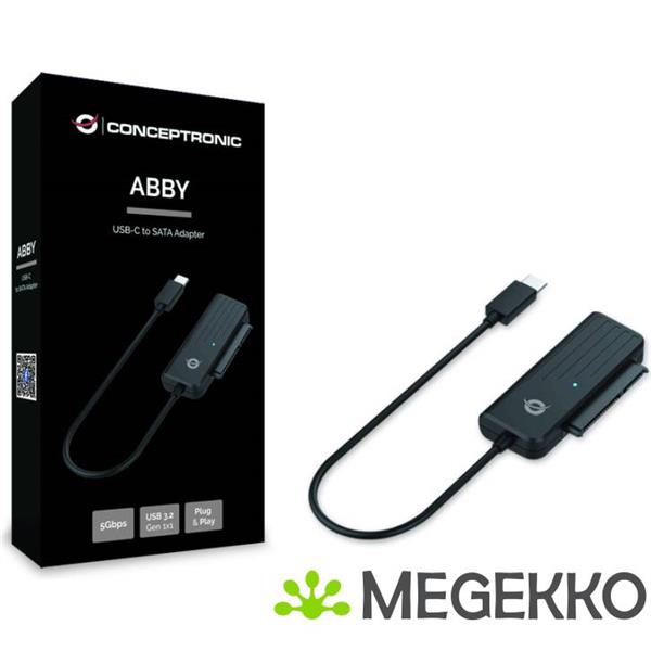 Grote foto conceptronic abby02b kabeladapter verloopstukje usb c sata zwart computers en software overige computers en software