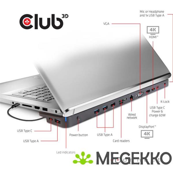 Grote foto club 3d usb type c 3.2 gen1 triple display dynamic pd charging dock computers en software overige computers en software