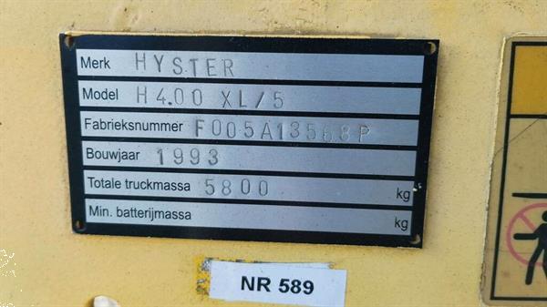 Grote foto hyster h4.00xl 4ton lpg duplo mast 3.65 mt 1993 agrarisch heftrucks