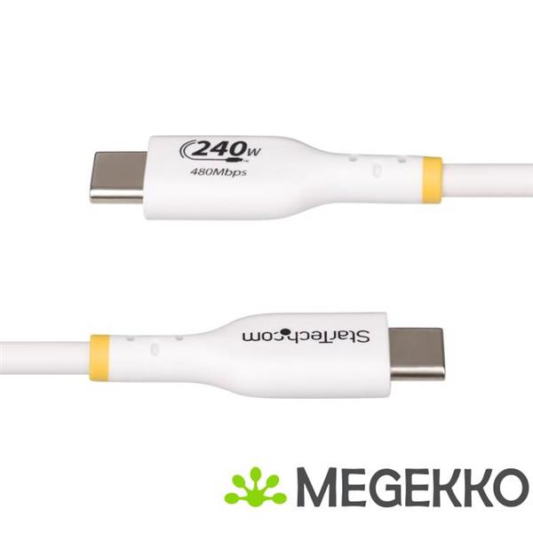 Grote foto startech.com usb2epr3mw usb kabel usb 2.0 3 m usb c wit computers en software overige computers en software