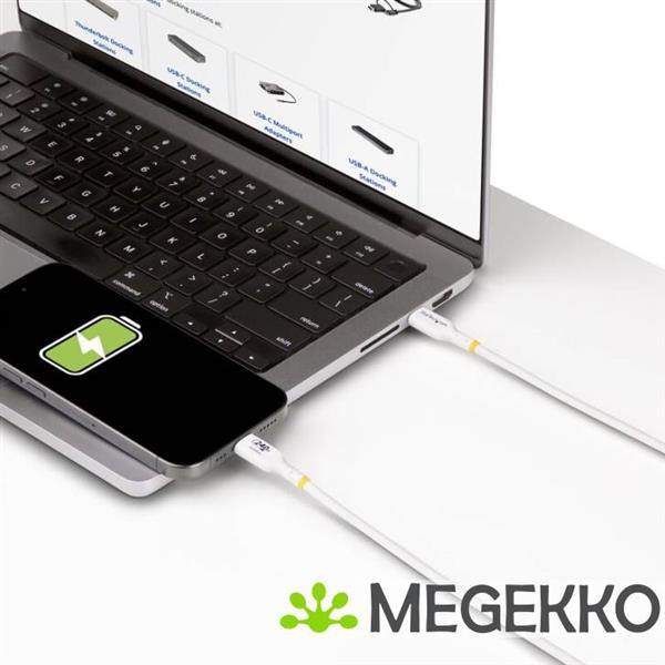 Grote foto startech.com usb2epr3mw usb kabel usb 2.0 3 m usb c wit computers en software overige computers en software