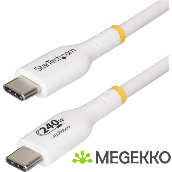 Grote foto startech.com usb2epr3mw usb kabel usb 2.0 3 m usb c wit computers en software overige computers en software