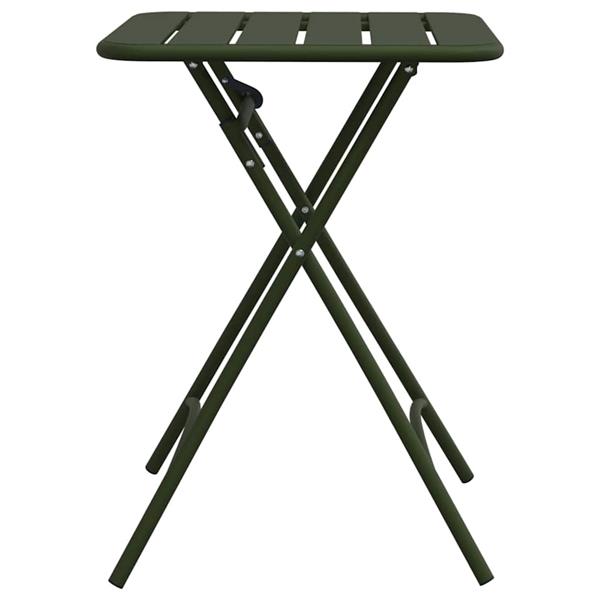 Grote foto vidaxl bistrotafel donkergroen 55 x 55 x 72 5 cm poedercoating staal tuin en terras tuinmeubelen