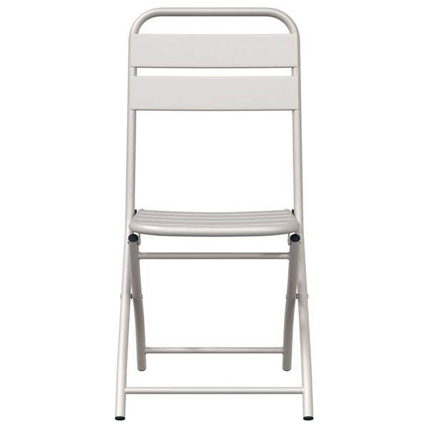 Grote foto vidaxl tuin opvouwbare stoel 2 pcs beige 55 x 56.5 x 91cm staal tuin en terras tuinmeubelen