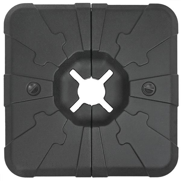 Grote foto vidaxl paraplu basis set 2 pcs zwart 88.5 x 88.5 x 12 cm kunststof tuin en terras overige tuin en terras