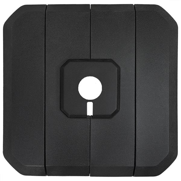 Grote foto vidaxl set van hangende parasolbasis 4 pcs zwart 98 x 98 x 13 cm tuin en terras overige tuin en terras