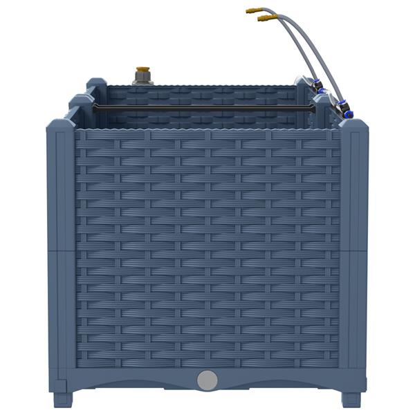 Grote foto vidaxl tuinplantbakken grijs 80 x 40 x 37.5 cm staal tuin en terras overige tuin en terras