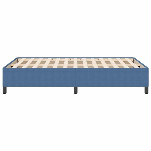Grote foto vidaxl bedframe blauw 140 x 200 cm katoenen stof antiek en kunst stoelen en banken