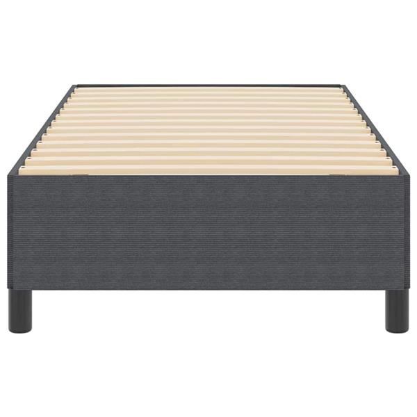 Grote foto vidaxl bedframe donkergrijs 100 x 200 cm katoenen stof antiek en kunst stoelen en banken