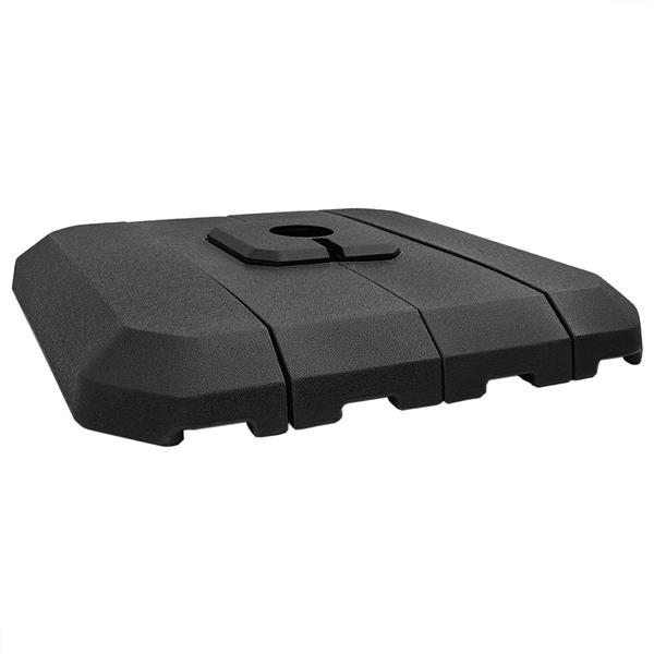 Grote foto vidaxl set van hangende parasolbasis 4 pcs zwart 98 x 98 x 13 cm tuin en terras overige tuin en terras