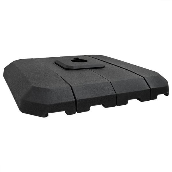 Grote foto vidaxl set van hangende parasolbasis 4 pcs zwart 98 x 98 x 13 cm tuin en terras overige tuin en terras