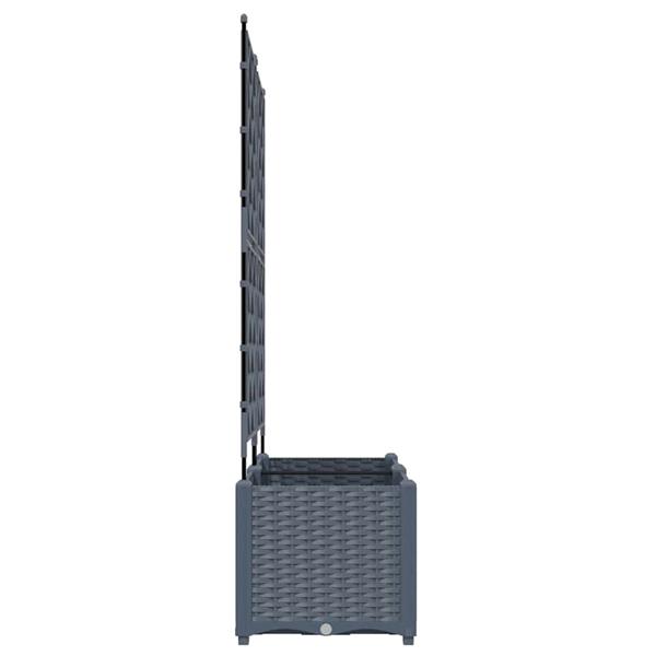 Grote foto vidaxl tuindruppel met trellis 2 pcs lichtgrijs 80 x 40 x 143 cm pp tuin en terras overige tuin en terras