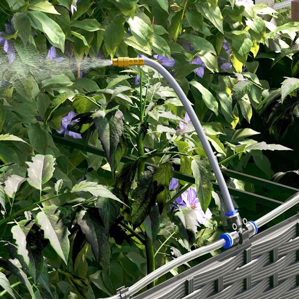 Grote foto vidaxl tuinplantbakken zwart 160 x 40 x 37.5 cm staal tuin en terras overige tuin en terras