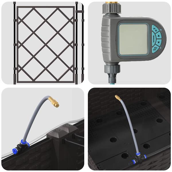 Grote foto vidaxl tuinplantbakken bruin 120 x 120 x 126 cm staal tuin en terras overige tuin en terras