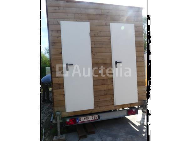Grote foto aanhanger met tiny house syma sta02 agrarisch aanhangwagens
