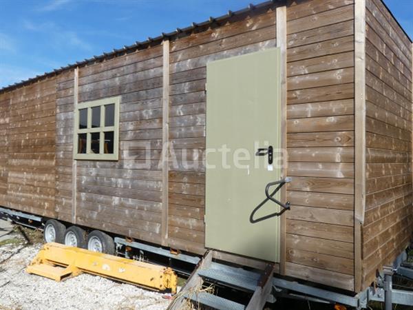 Grote foto aanhanger met tiny house syma sta02 agrarisch aanhangwagens