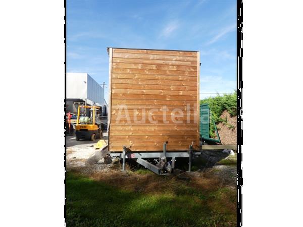 Grote foto aanhanger met tiny house syma sta02 agrarisch aanhangwagens