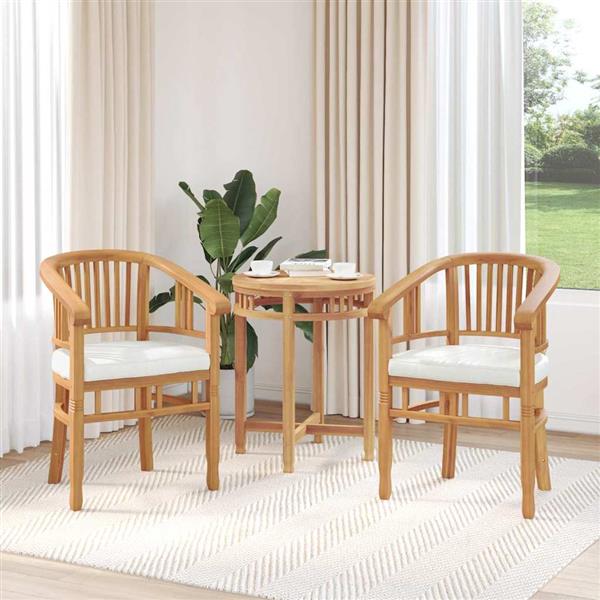 Grote foto vidaxl tuinstoelen 2 pcs bruin 63 x 58 x 89 cm massief teakhout tuin en terras tuinmeubelen