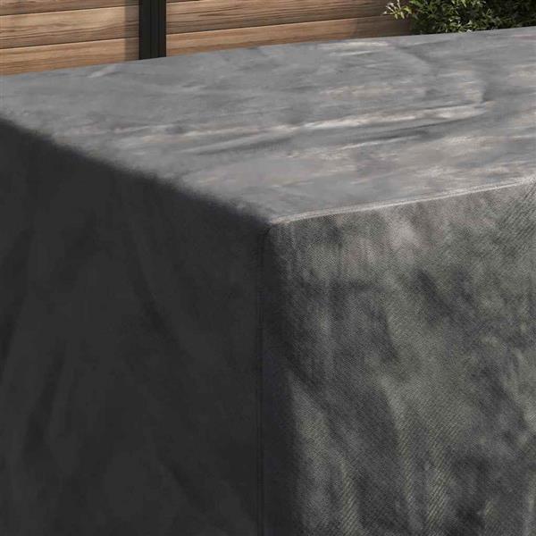 Grote foto vidaxl hoes voor tuinmeubelen zwart 300 x 110 x 70 cm 600d tuin en terras tuinmeubelen