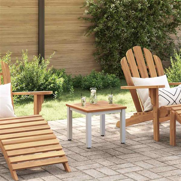 Grote foto vidaxl buitentafels natuurlijk en grijs 45 x 45 x 38 cm tuin en terras tuinmeubelen