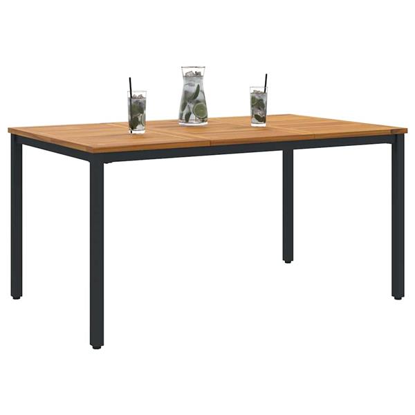 Grote foto vidaxl buitentafels naturel en zwart 150 x 90 x 75 cm tuin en terras tuinmeubelen