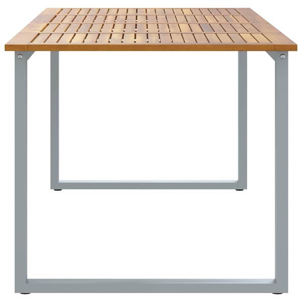Grote foto vidaxl tuin eettafel grijs 200 x 90 x 75 cm tuin en terras tuinmeubelen