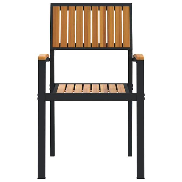 Grote foto vidaxl tuinstoel 2 pcs bruin 56 x 57 x 87cm massief acaciahout tuin en terras tuinmeubelen