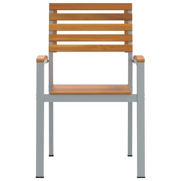 Grote foto vidaxl tuinstoel 4 pcs bruin 56 x 57 x 87cm massief acaciahout tuin en terras tuinmeubelen