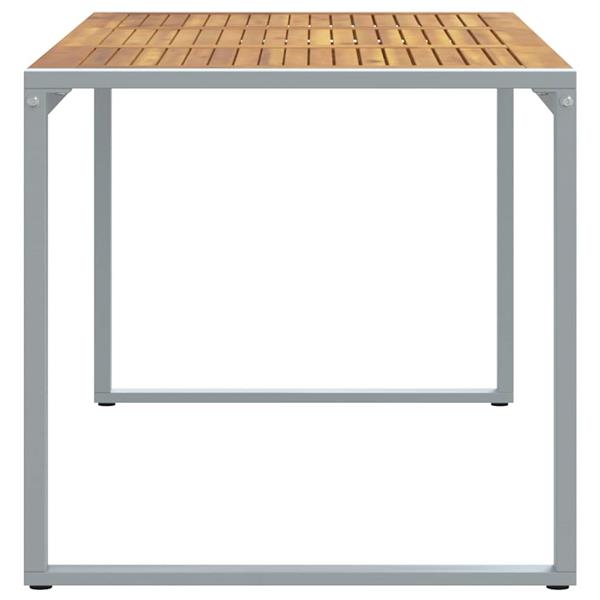 Grote foto vidaxl tuin eettafel grijs 160 x 80 x 75 cm tuin en terras tuinmeubelen