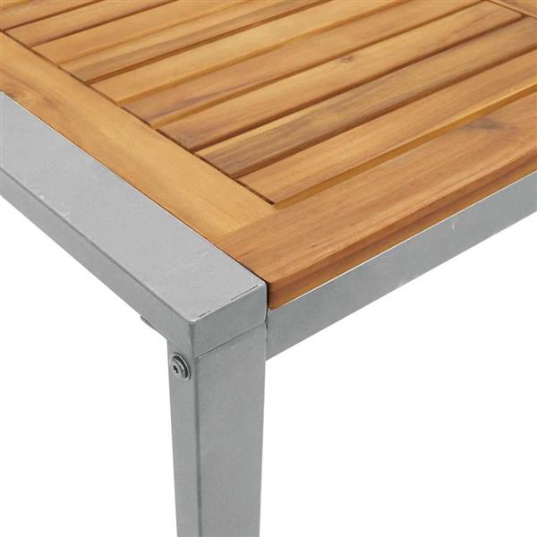 Grote foto vidaxl tuin eettafel grijs 140 x 80 x 75 cm tuin en terras tuinmeubelen