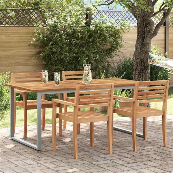 Grote foto vidaxl tuin eettafel grijs 180 x 90 x 75 cm tuin en terras tuinmeubelen