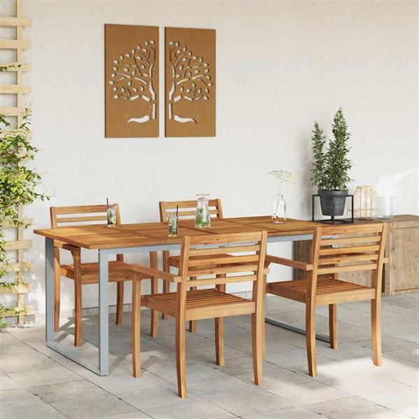 Grote foto vidaxl tuin eettafel grijs 180 x 90 x 75 cm tuin en terras tuinmeubelen