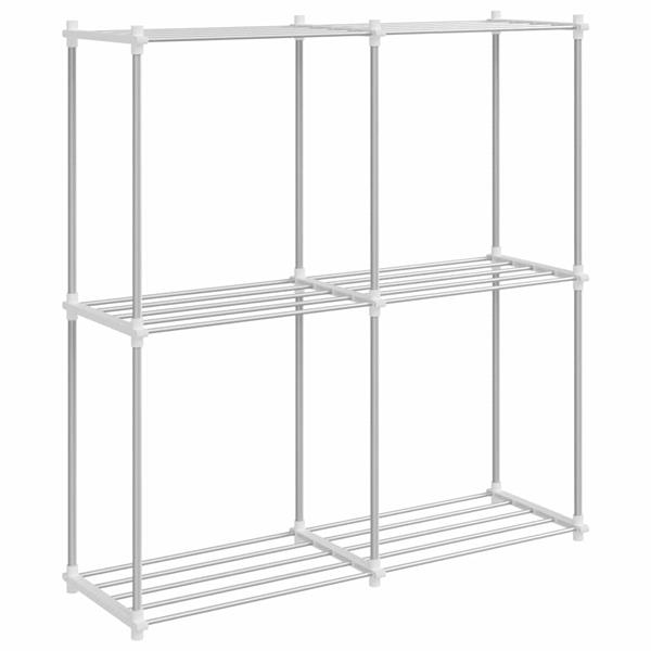 Grote foto vidaxl opslageplank met plank met opslag wit 43 x 27 x 90 cm aluminium huis en inrichting overige