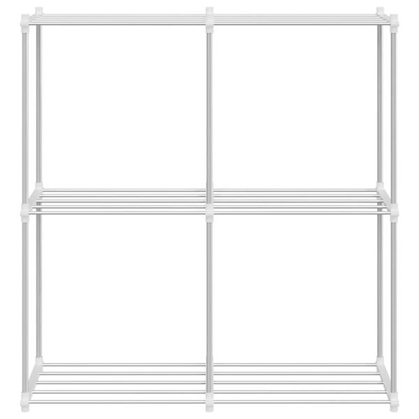 Grote foto vidaxl opslageplank met plank met opslag wit 43 x 27 x 90 cm aluminium huis en inrichting overige